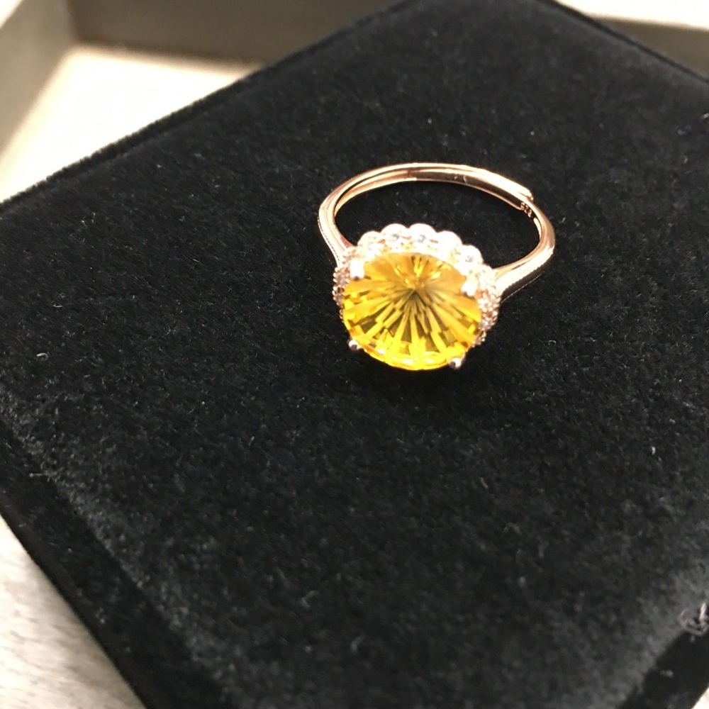 Certified Natural Citrine Solid Silver 4 Piece Set - Picture 7 of 16